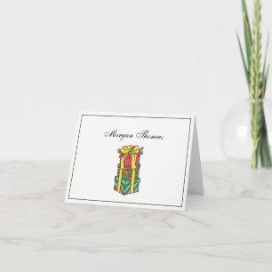 Stacked Wrapped Christmas Presents Xmas Holiday Card
