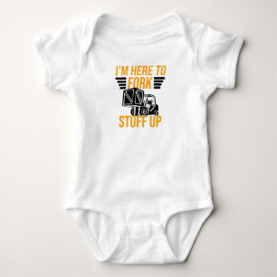 Stacker Driver Forklift Driver Stacker Saying Baby Bodysuit