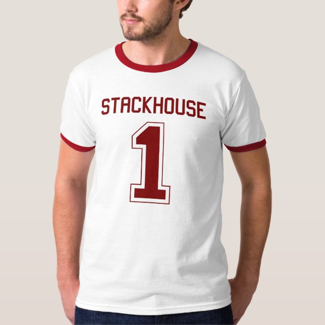 Stackhouse #1 Football Jersey T-Shirt (Front)