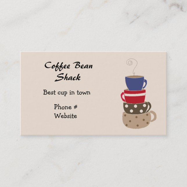 Stacking Coffee Cups Business Card (Front)
