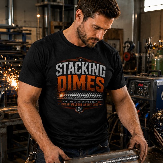 Stacking Dimes Welder Shirt Funny Welding Tee (Creator Uploaded)