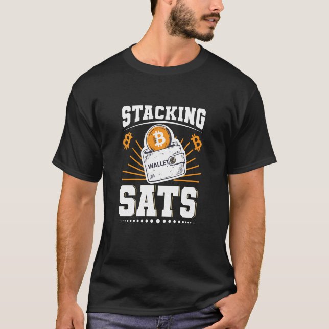 Stacking Sats Bitcoin T-Shirt (Front)