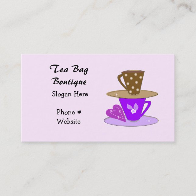 Stacking Teacups  Business Card (Front)