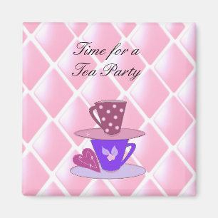 Stacking Teacups - Tea Party Magnet