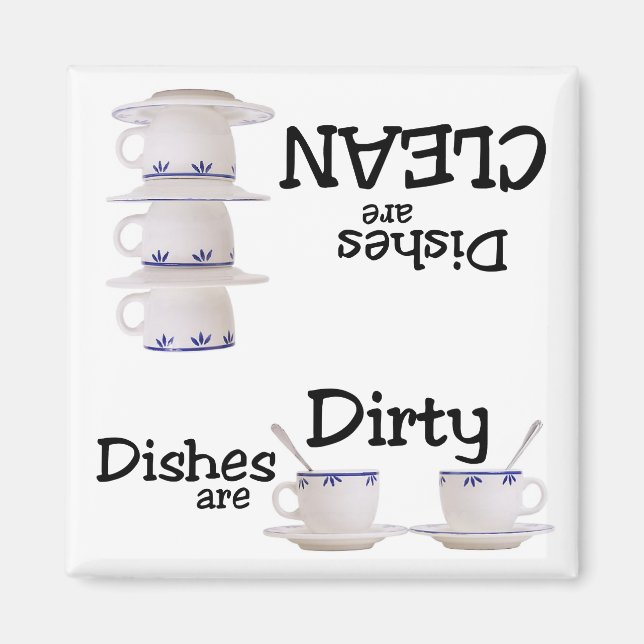 Stacks of Cups Dishwasher Magnet (Front)