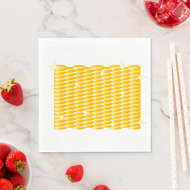 Stacks Of Gold Coins Napkin (Creator Uploaded)