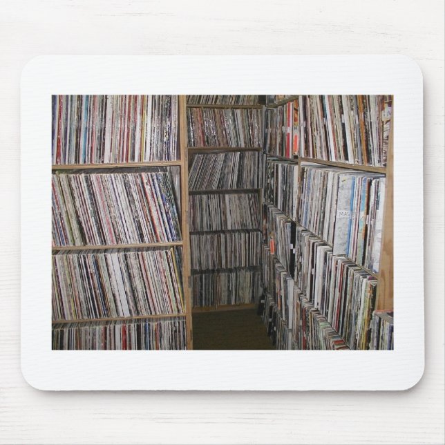 Stacks of Vinyls Mouse Mat (Front)