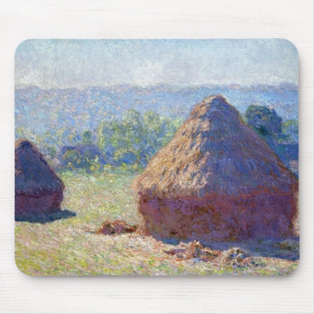 Stacks of Wheat (End of Summer), Monet Mouse Mat (Front)