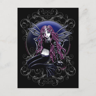 Stacy Magic Mirror Pink Fairy Fantasy Postcard