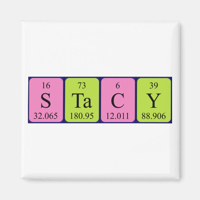 Stacy periodic table name magnet (Front)