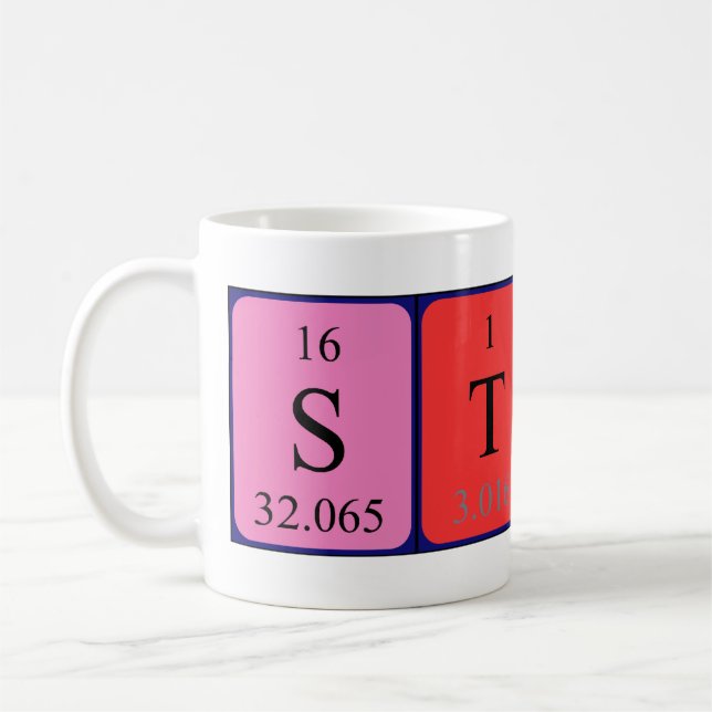 Stacy periodic table name mug (Left)