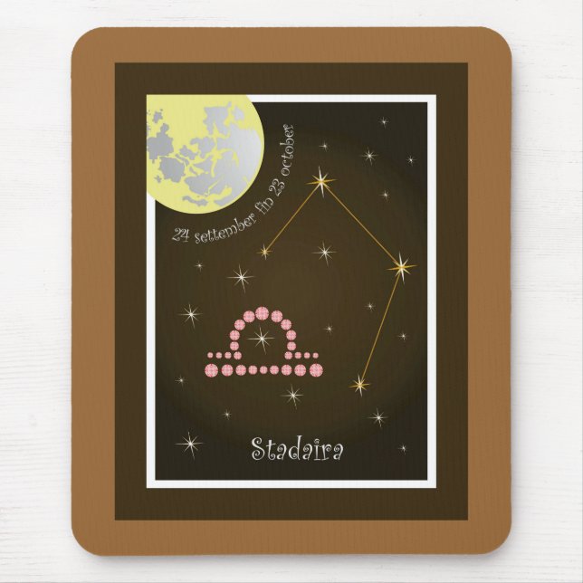 Stadaira 24 settember fin 23 october Mauspad Mouse Mat (Front)