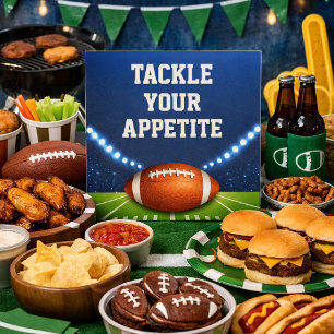Stadium Lights  Football Tackle Your Appetite  Pedestal Sign