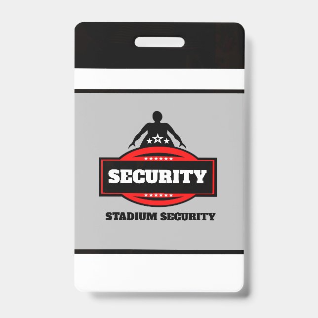Stadium Security Badge  ID Badge (Front)