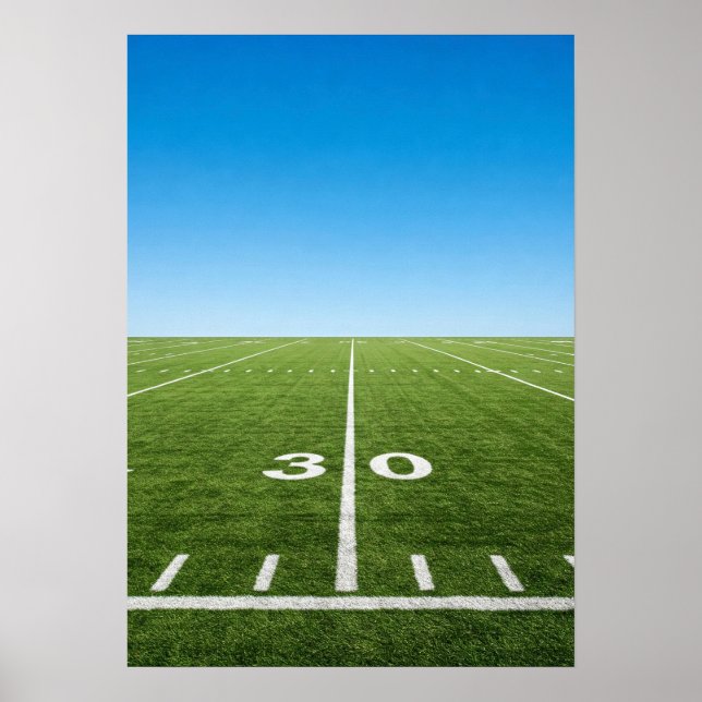 Stadium Yard Line Field Horizon Poster (Front)
