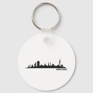 Stadt München - Skyline 1c Key Ring