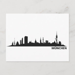 Stadt München - Skyline 1c Postcard