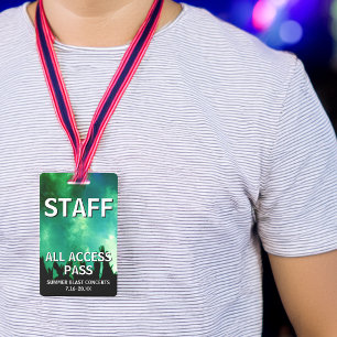 STAFF All Access Pass Concert Event ID Badge