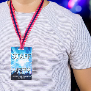 STAFF All Access Pass Concert Event ID Badge