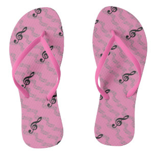 Staff and Treble Clef Flip Flops