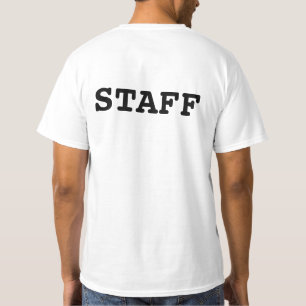 Staff Black Letters Font T-Shirt