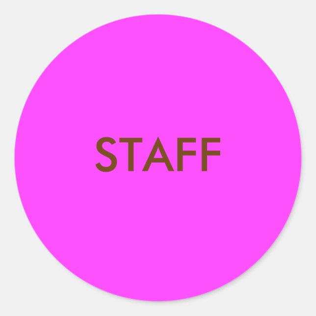 STAFF CLASSIC ROUND STICKER (Front)