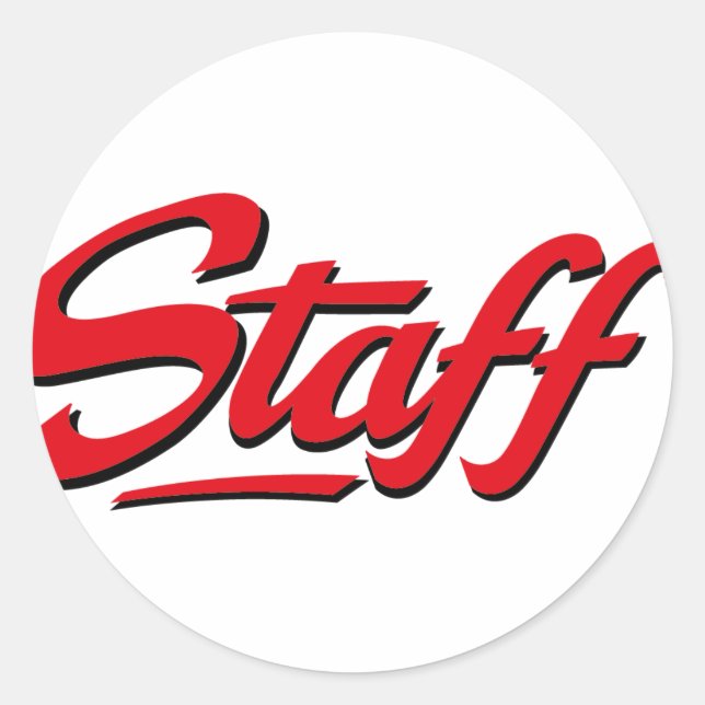 Staff Classic Round Sticker (Front)