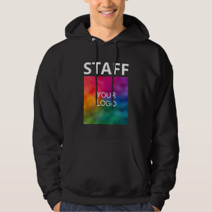 Staff Crew Member Mens Black Hooded Sweatshirt
