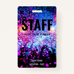 Staff Custom Event or Concert Name ID Badge