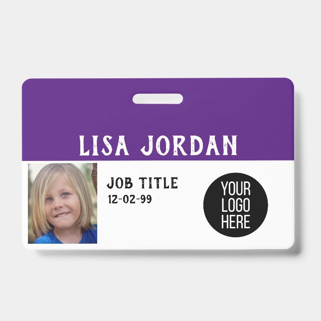 Staff Custom ID badge Business- Corp  Business (Front)
