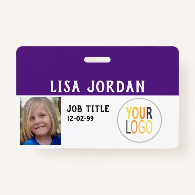 Staff Custom ID badge Business- Corp  Business (Front)