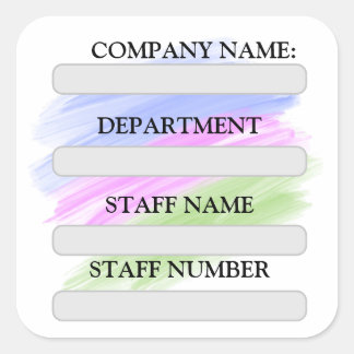 STAFF LABEL STICKER FOR COMPANY USE