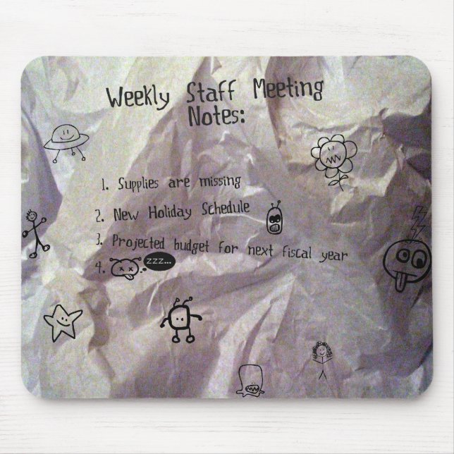 Staff Meeting Mouse Mat (Front)