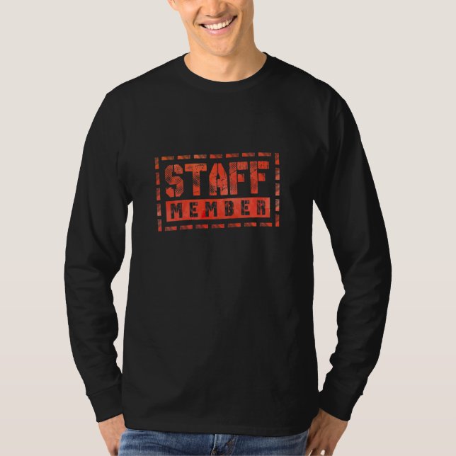 Staff Member Crew Group Team T-Shirt (Front)