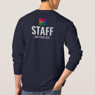 Staff Member Crew T-Shirts Mens Long Sleeve