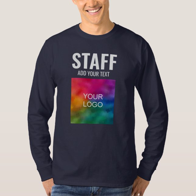 Staff Member Front & Back Design Mens Long Sleeve T-Shirt (Front)