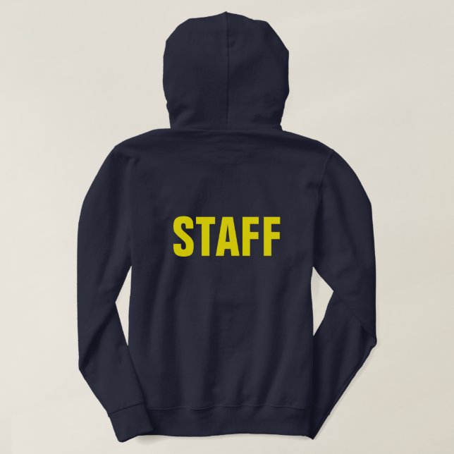STAFF member hoodies for crew, team or employees (Design Back)