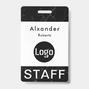 Staff Name Badge Custom Logo ID Badge
