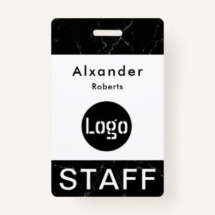 Staff Name Badge Custom Logo ID Badge