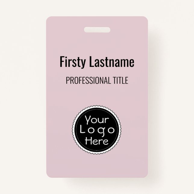 Staff Name Badge Custom Logo ID Badge (Front)