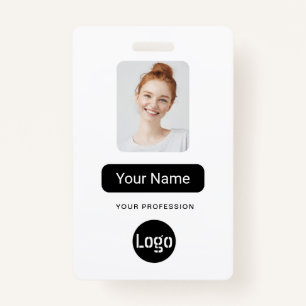 Staff Name Badge Custom Logo ID Badge