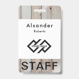 Staff Name Badge Custom Logo ID Badge