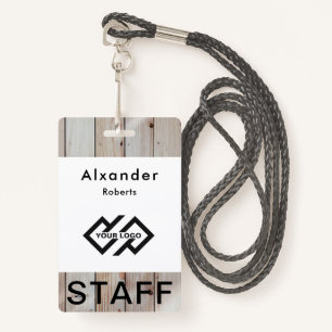 Staff Name Badge Custom Logo ID Badge