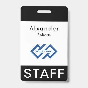 Staff Name Badge Custom Logo ID Badge