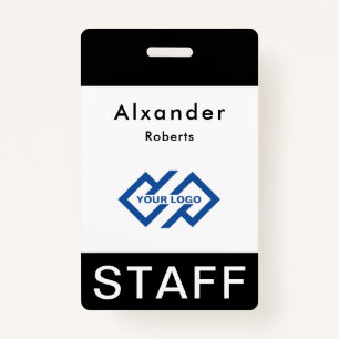 Staff Name Badge Custom Logo ID Badge