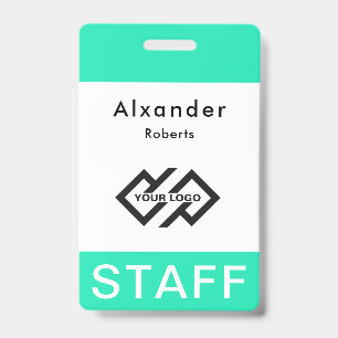 Staff Name Badge Custom Logo ID Badge