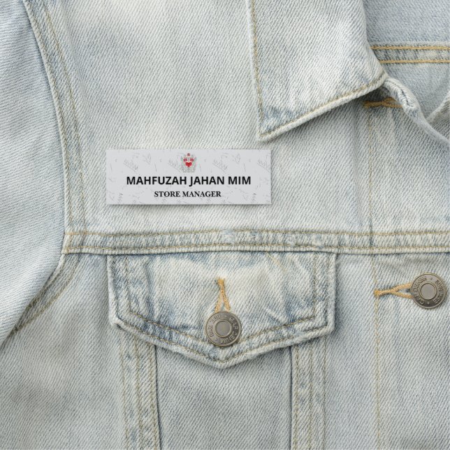 Staff Name Badge | Personalised Employee Name Tag (In Situ)