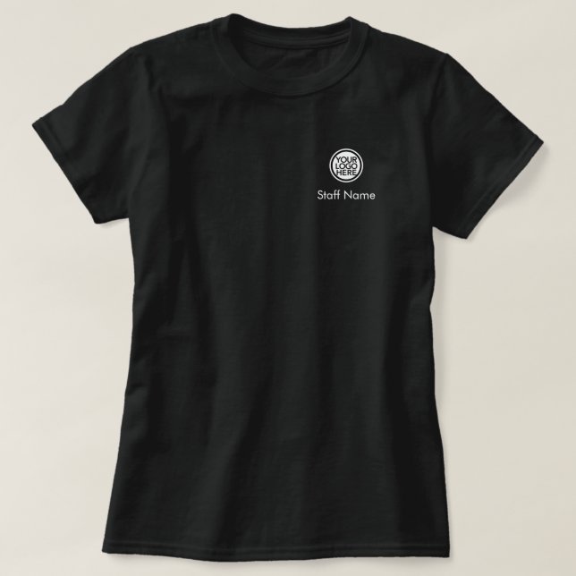 Staff Name Your Logo\ Custom Business Company T-Sh T-Shirt (Design Front)
