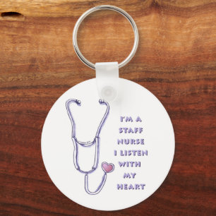Staff Nurse Heart keychain