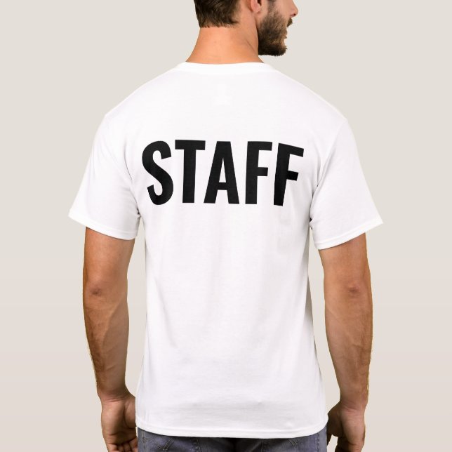 Staff Personalised Employee Company Work T-Shirt (Back)